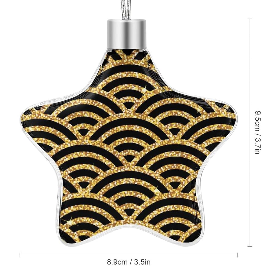 Amazon | クリスマス 飾り オーナメント 日本の波 金色 和風 和